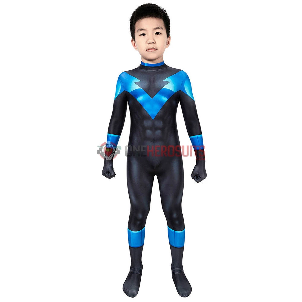 OneHeroSuits Expert-level Cosplay Bodysuit & Zentai Kids Nightwing Cosplay Suit Creative Gifts For Children 6 OneHeroSuits Expert-level Cosplay Bodysuit & Zentai Kids Nightwing Cosplay Suit Creative Gifts For Children