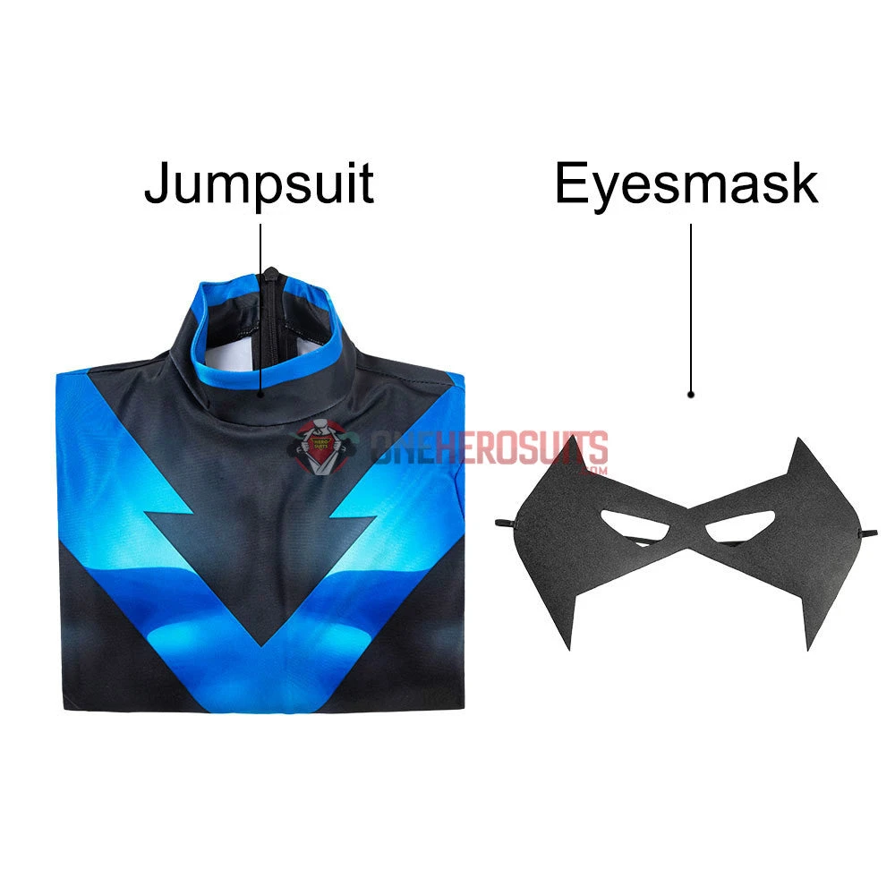 OneHeroSuits Expert-level Cosplay Bodysuit & Zentai Kids Nightwing Cosplay Suit Creative Gifts For Children 10 OneHeroSuits Expert-level Cosplay Bodysuit & Zentai Kids Nightwing Cosplay Suit Creative Gifts For Children