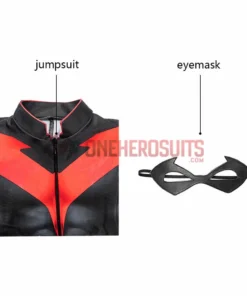 OneHeroSuits Gifts For Kids Nightwing Cosplay Suit Children Teen Titans Cosplay Red Bodysuit Kids Cosplay