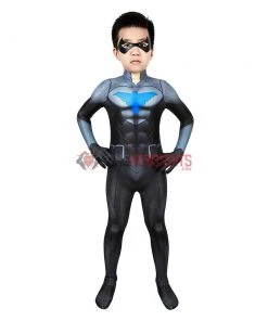 OneHeroSuits Kids Nightwing Cosplay Suit Comic Edition Creative Gifts For Children Expert-level Cosplay Bodysuit & Zentai
