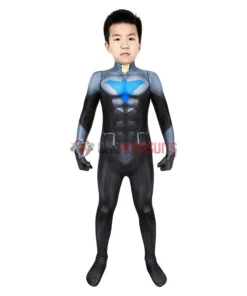 OneHeroSuits Kids Nightwing Cosplay Suit Comic Edition Creative Gifts For Children Expert-level Cosplay Bodysuit & Zentai 20 OneHeroSuits Kids Nightwing Cosplay Suit Comic Edition Creative Gifts For Children Expert-level Cosplay Bodysuit & Zentai