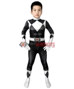 OneHeroSuits Expert-level Cosplay Bodysuit & Zentai Kids Black Power Ranger Cosplay Suit Christmas Gifts For Children