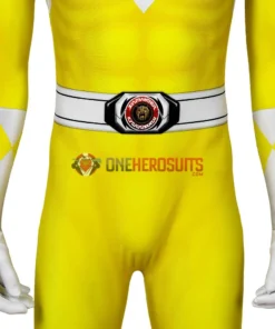 OneHeroSuits Yellow Power Ranger Suit Spandex Power Rangers Costumes Printed Edition Expert-level Cosplay Bodysuit & Zentai