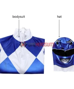 OneHeroSuits Expert-level Cosplay Bodysuit & Zentai Blue Power Ranger Cosplay Suit Spandex Power Rangers Costumes Lightweight