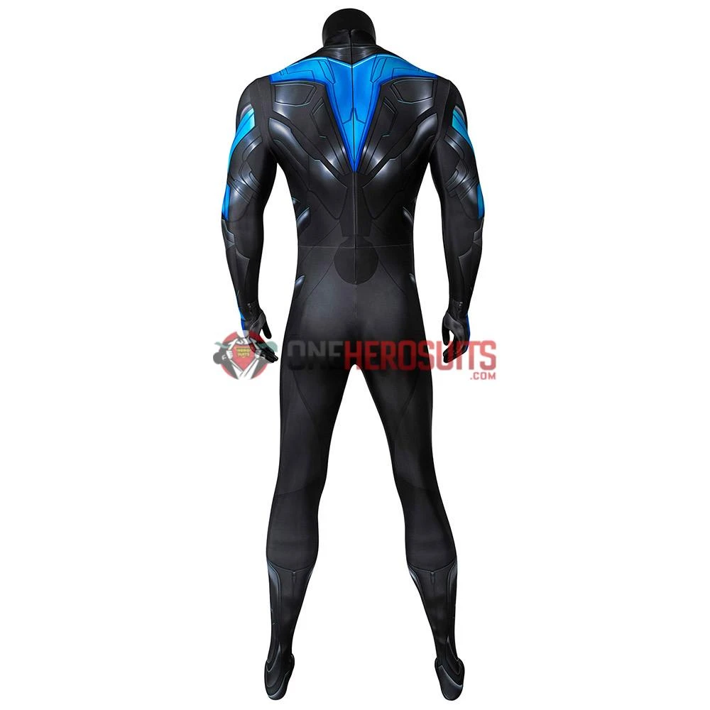 OneHeroSuits Titans Nightwing Cosplay Costume Detail Printed Spandex Suit Expert-level Cosplay Bodysuit & Zentai 16 OneHeroSuits Titans Nightwing Cosplay Costume Detail Printed Spandex Suit Expert-level Cosplay Bodysuit & Zentai