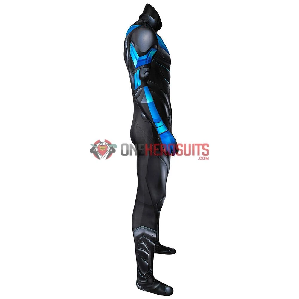 OneHeroSuits Titans Nightwing Cosplay Costume Detail Printed Spandex Suit Expert-level Cosplay Bodysuit & Zentai 17 OneHeroSuits Titans Nightwing Cosplay Costume Detail Printed Spandex Suit Expert-level Cosplay Bodysuit & Zentai