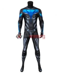 OneHeroSuits Titans Nightwing Cosplay Costume Detail Printed Spandex Suit Expert-level Cosplay Bodysuit & Zentai