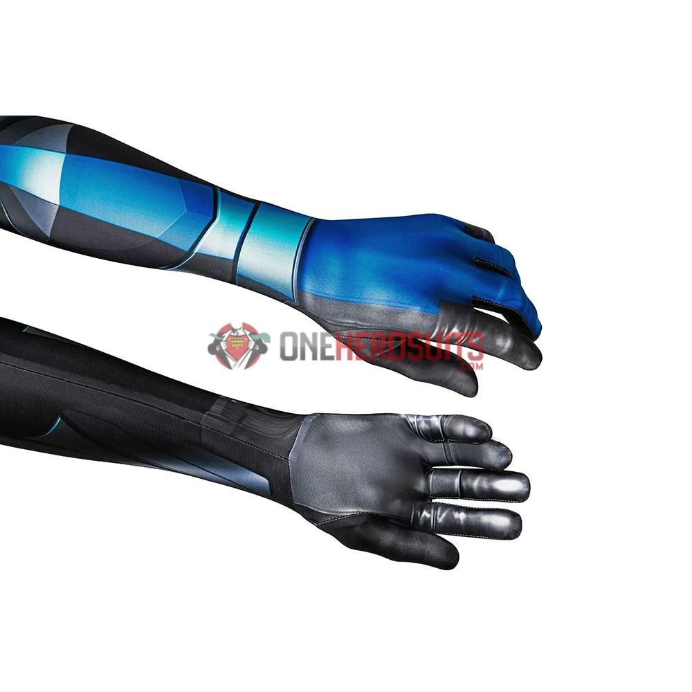 OneHeroSuits Titans Nightwing Cosplay Costume Detail Printed Spandex Suit Expert-level Cosplay Bodysuit & Zentai 8 OneHeroSuits Titans Nightwing Cosplay Costume Detail Printed Spandex Suit Expert-level Cosplay Bodysuit & Zentai
