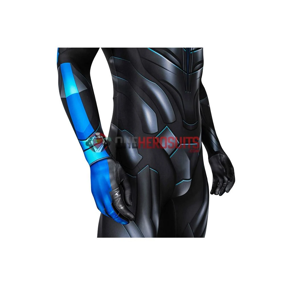 OneHeroSuits Titans Nightwing Cosplay Costume Detail Printed Spandex Suit Expert-level Cosplay Bodysuit & Zentai 9 OneHeroSuits Titans Nightwing Cosplay Costume Detail Printed Spandex Suit Expert-level Cosplay Bodysuit & Zentai