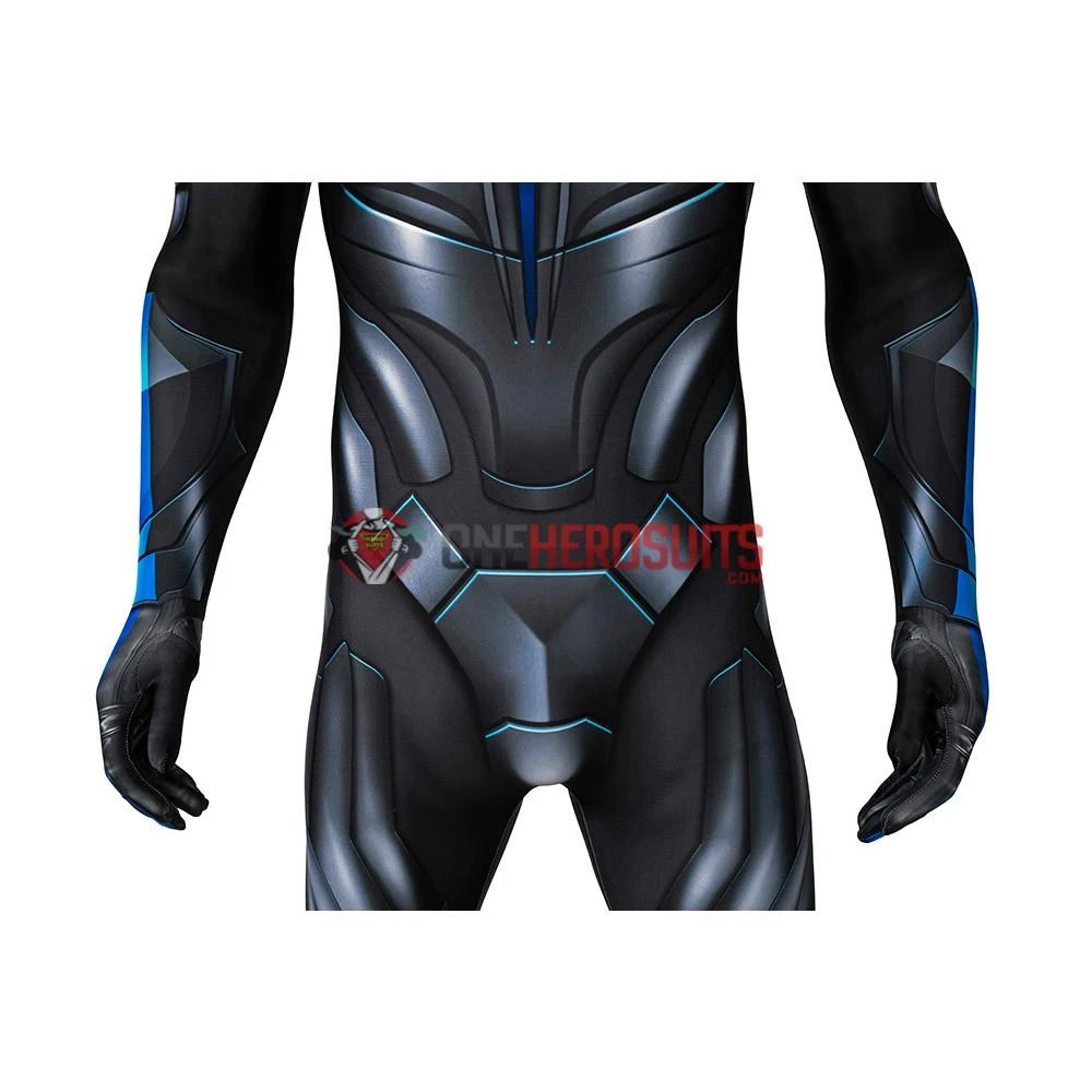 OneHeroSuits Titans Nightwing Cosplay Costume Detail Printed Spandex Suit Expert-level Cosplay Bodysuit & Zentai 11 OneHeroSuits Titans Nightwing Cosplay Costume Detail Printed Spandex Suit Expert-level Cosplay Bodysuit & Zentai