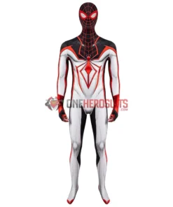 OneHeroSuits Spider-man Tracksuit Spiderman Miles Morales White Cosplay Suit