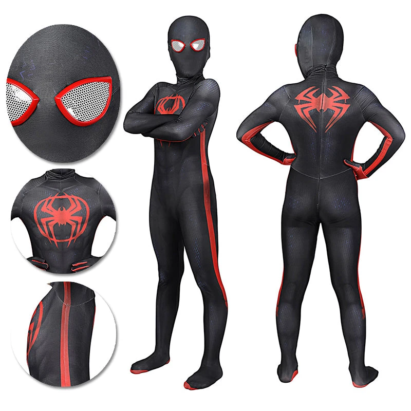OneHeroSuits Kids Spider-man Cosplay Suit Across The Spider-Verse Spandex BodySuit