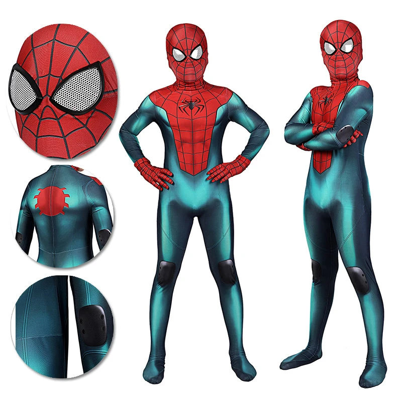 OneHeroSuits Kids Spider-man Cosplay Suit Miles Morales PS5 Great Responsibility Spandex BodySuit 3 OneHeroSuits Kids Spider-man Cosplay Suit Miles Morales PS5 Great Responsibility Spandex BodySuit