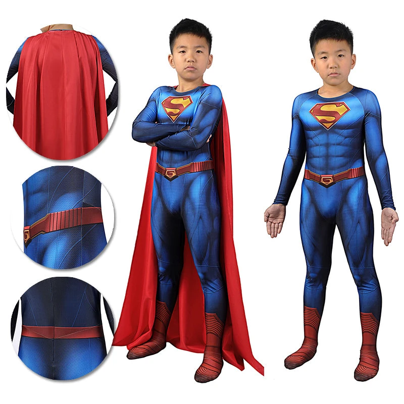 OneHeroSuits Kids Cosplay Kids Superman And Lois Cosplay Suit Superman Spandex BodySuit 3 OneHeroSuits Kids Cosplay Kids Superman And Lois Cosplay Suit Superman Spandex BodySuit