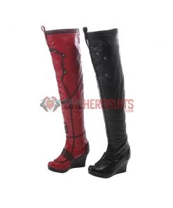 OneHeroSuits Harley Quinn Cosplay Boots BatMan Arkham City High Quality Cosplay Shoes 10 OneHeroSuits Harley Quinn Cosplay Boots BatMan Arkham City High Quality Cosplay Shoes