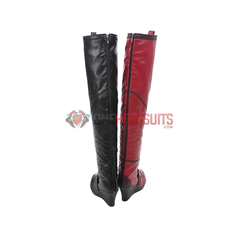OneHeroSuits Harley Quinn Cosplay Boots BatMan Arkham City High Quality Cosplay Shoes 6 OneHeroSuits Harley Quinn Cosplay Boots BatMan Arkham City High Quality Cosplay Shoes