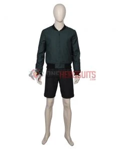 OneHeroSuits Miles Morales Cosplay Costumes Spider Man Into The Spider Verse Miles Green Coat