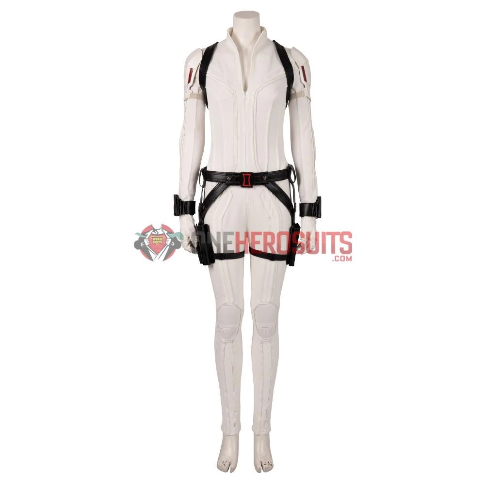 OneHeroSuits Black Widow 2020 Cosplay Costumes Natasha White Cosplay Suit Movie Level 18 OneHeroSuits Black Widow 2020 Cosplay Costumes Natasha White Cosplay Suit Movie Level