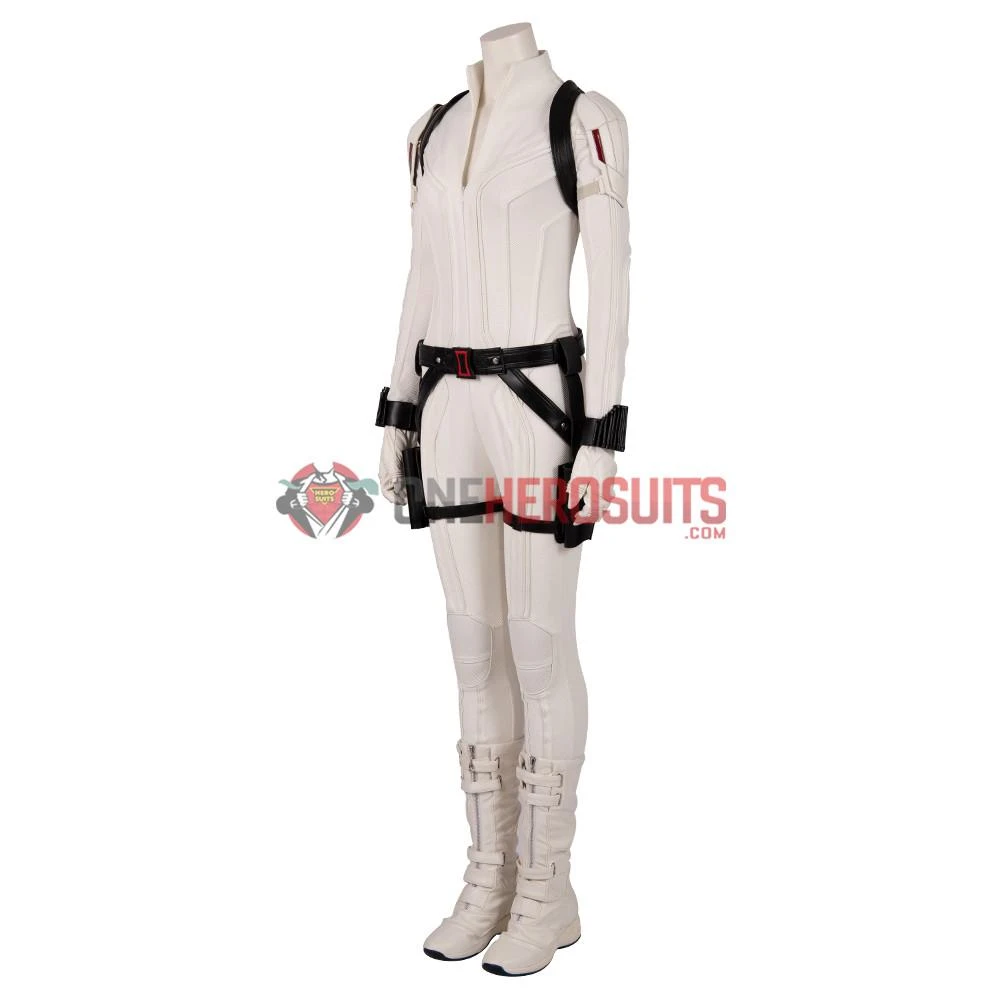 OneHeroSuits Black Widow 2020 Cosplay Costumes Natasha White Cosplay Suit Movie Level 7 OneHeroSuits Black Widow 2020 Cosplay Costumes Natasha White Cosplay Suit Movie Level