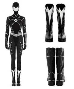 OneHeroSuits Costumes Meena Dhawan Cosplay Boots Black Flash Top Level Shoes