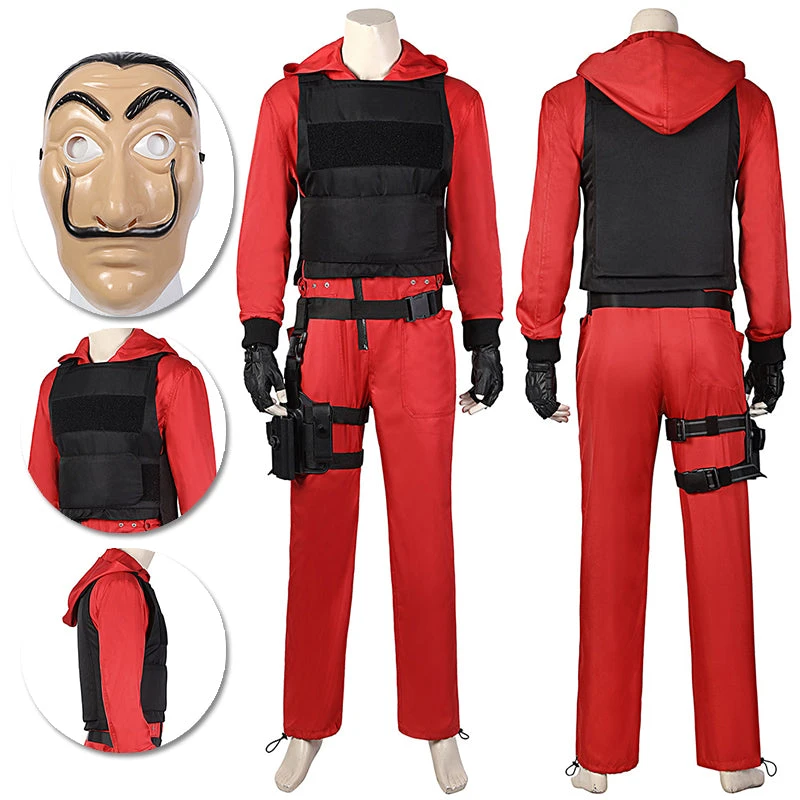 OneHeroSuits Costumes Money Heist Cosplay Costume La Casa De Pape Suit With Vest 3 OneHeroSuits Costumes Money Heist Cosplay Costume La Casa De Pape Suit With Vest
