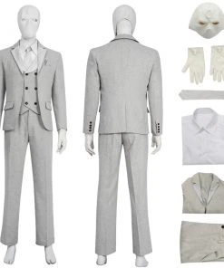 OneHeroSuits Moon Knight Cosplay Costumes Mr Knight White Suits With Mask