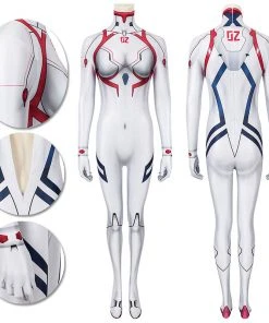 OneHeroSuits Sales Store 32 OneHeroSuits Expert-level Cosplay Bodysuit & Zentai Neon Genesis Evangelion Asuka Langley Cosplay Suit Spandex Edition