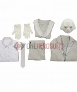 OneHeroSuits Moon Knight Cosplay Costumes Mr Knight White Suits With Mask