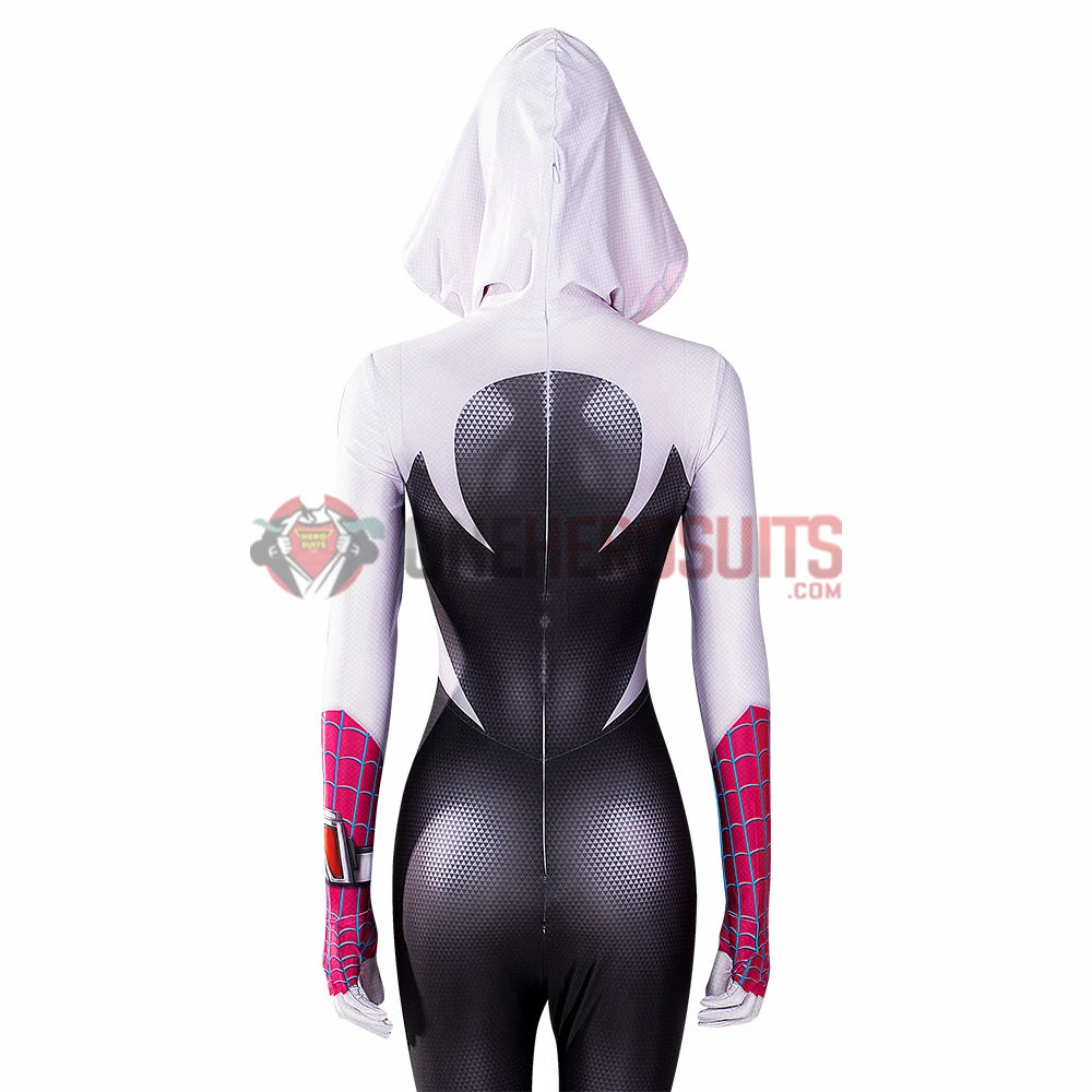 OneHeroSuits Across The Spider-Verse Cosplay Costumes Gwen Stacy Cotton Jumpsuits 14 OneHeroSuits Across The Spider-Verse Cosplay Costumes Gwen Stacy Cotton Jumpsuits