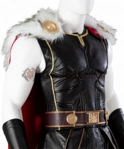 OneHeroSuits Thor 4 Cosplay Costumes With Fur Collar Black Suits