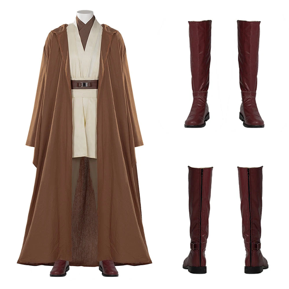 OneHeroSuits Obi-Wan Kenobi Cosplay Boots Jedi Master Robes Shoes Costumes 3 OneHeroSuits Obi-Wan Kenobi Cosplay Boots Jedi Master Robes Shoes Costumes