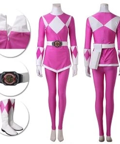 OneHeroSuits Costumes Pterosaur Pink Ranger Cosplay Costume Mighty Morphin Power Rangers Suit