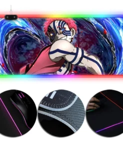 OneHeroSuits RGB Gaming X-Large Mousepad Demon Slayer Upper Moon 3 Akaza Creative Printed