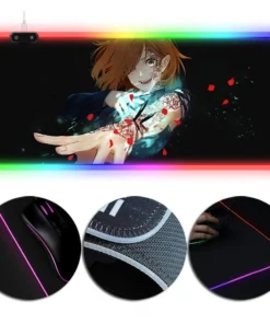 OneHeroSuits RGB Lighting X-Large Mousepad Jujutsu Kaisen Nobara Kugisaki Creative Printed Mouse Pad