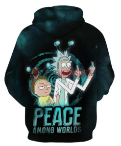 OneHeroSuits Rick And Morty Hoodies Creative 3D Print Pullover Hooded Sweatshirt Rainbow Edition