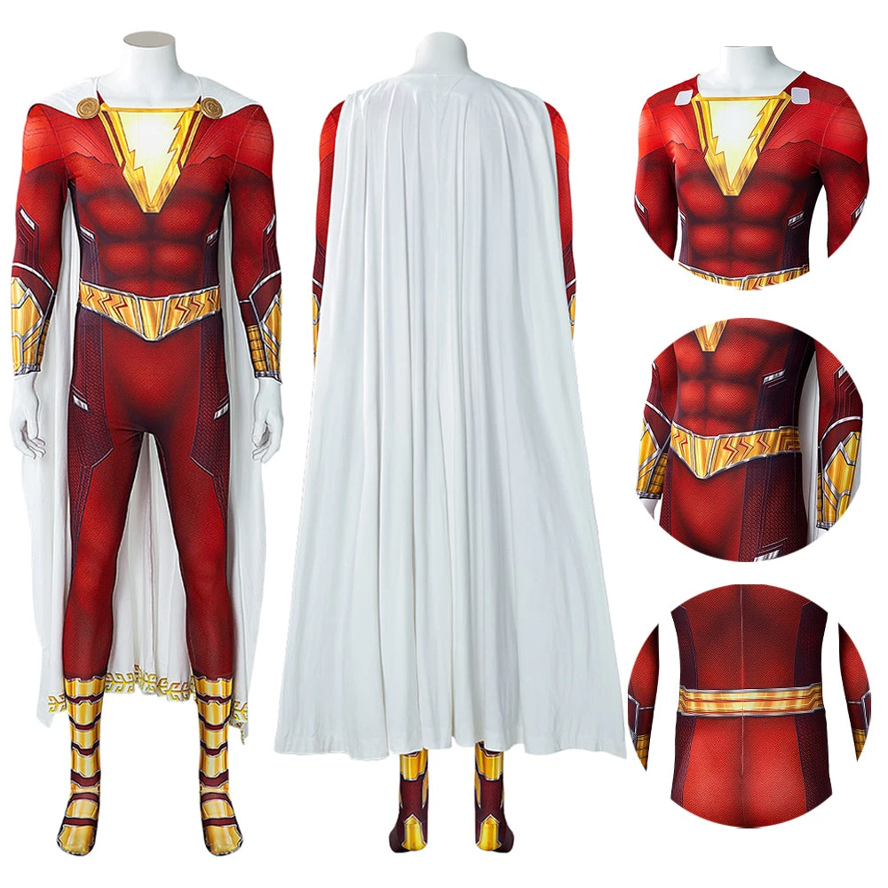 OneHeroSuits Shazam Cosplay Costumes Billy Batson Bodysuits 3 OneHeroSuits Shazam Cosplay Costumes Billy Batson Bodysuits
