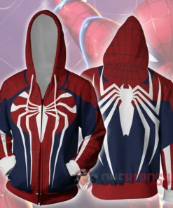 OneHeroSuits Cozy Hoodies Spider-man Hoodies Creative Printed Zip-Up Hooded Sweatshirt Collection