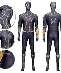 OneHeroSuits Spiderman 3 Cosplay Costumes Spiderman No Way Home Black Gold Suits