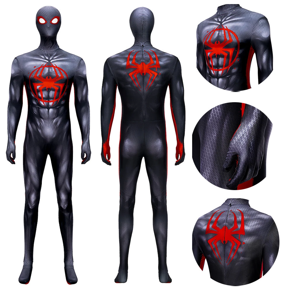 OneHeroSuits Spiderman Across The Spider-Verse Cosplay Costumes Black Spider Bodysuit 3 OneHeroSuits Spiderman Across The Spider-Verse Cosplay Costumes Black Spider Bodysuit