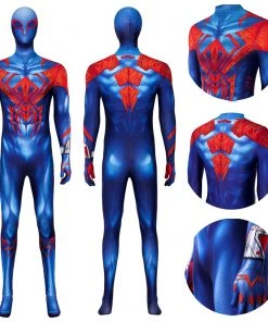 OneHeroSuits Spiderman Across The Spider-Verse Cosplay Costumes Blue Spider Bodysuit