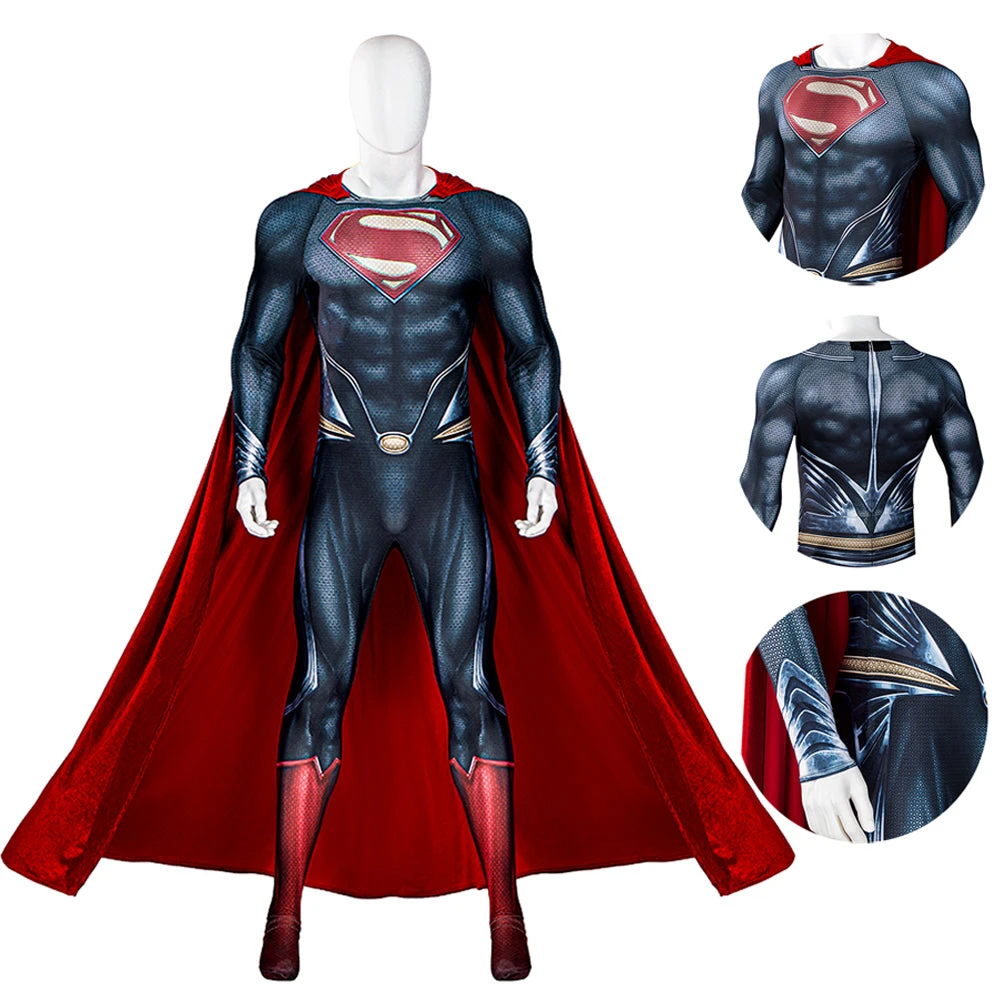 OneHeroSuits Superman Cosplay Costumes Man Of Steel Superman Cotton Jumpsuits 3 OneHeroSuits Superman Cosplay Costumes Man Of Steel Superman Cotton Jumpsuits