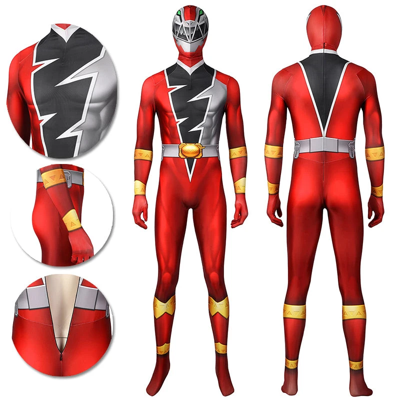 1herosuits The Red Ranger Cosplay Costume KISHIRYU SENTAI RYUSOULGER Spandex Suit Costumes 3 1herosuits The Red Ranger Cosplay Costume KISHIRYU SENTAI RYUSOULGER Spandex Suit Costumes