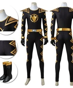 OneHeroSuits Tommy Oliver Black Ranger Cosplay Costume Power Rangers Dino Thunder Suit Costumes