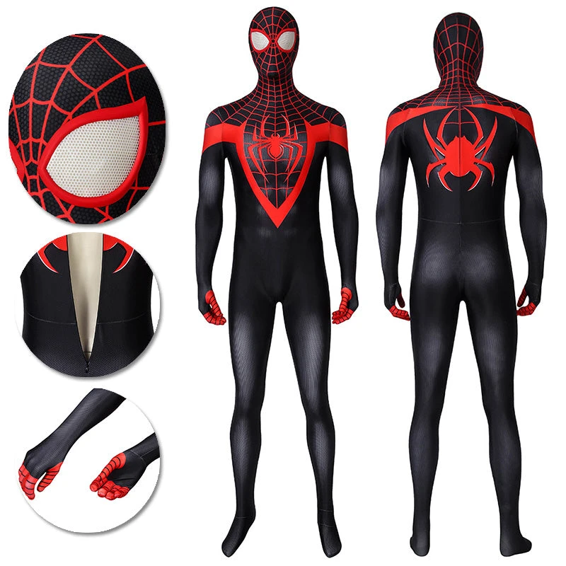OneHeroSuits Ultimate Spider-Man Cosplay Costumes Miles Morales Cosplay Suit Zentai/Jumpsuit 3 OneHeroSuits Ultimate Spider-Man Cosplay Costumes Miles Morales Cosplay Suit Zentai/Jumpsuit