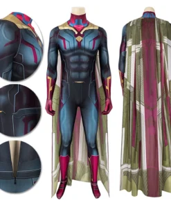 OneHeroSuits Vision Cosplay Costume The Wanda Vision Detail Printed Edition