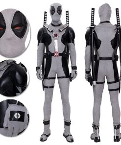 OneHeroSuits X-Force Deadpool Costume White Leather Deadpool Cosplay Suit