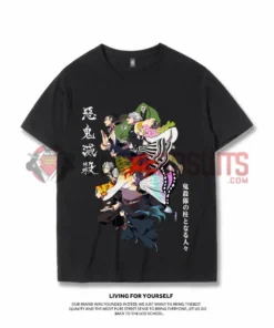 OneHeroSuits Demon Slayer Nine Swordsmen Creative Print Anime T-shirt