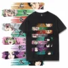 OneHeroSuits Demon Slayer Creative Print Anime Nine Swordsmen Colorful T-shirt