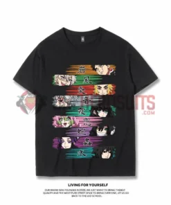 OneHeroSuits Demon Slayer Creative Print Anime Nine Swordsmen Colorful T-shirt