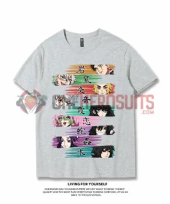 OneHeroSuits Demon Slayer Creative Print Anime Nine Swordsmen Colorful T-shirt